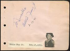 Eddie Foy Jr. d1983 signed autograph 4x6 Album Page American Stage Film TV Actor picture
