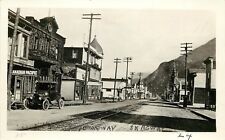RPPC Postcard Broadway Street Scene Skagway AK c. 1910-1930 unposted picture