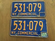 Pair 1968 New York Commercial License Plate # NOT available 2/23 picture
