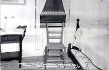 RPPC Herbert Hoover's Birth Room, West Branch Iowa - c1950s Photo Postcard picture