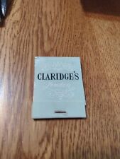 USED  MATCHBOOK: FEATURE. CLARIDGE'S.  LONDON    MB168 picture