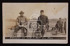 Spectacular RPPC Owners of their First Oil Well. Spangler and Wolf.  C 1916 picture