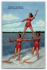 c1940's Pyramid Of Aqua-Maids  Florida Cympress Polk County Florida FL Postcard picture