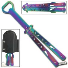 VERY COOL TITANIUM RAINBOW BUTTERFLY TRAINER WITH BOTTLE OPENER AND HOLSTER picture