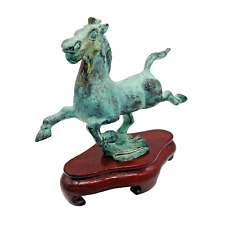 Vintage Chinese Statue Flying Horse of Gansu on Swallow Bronze 7
