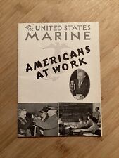 1939 The United States Marine, Americans At Work Publication picture