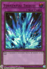 MGED-EN052 Torrential Tribute Premium Gold Rare UNL Edition Mint YuGiOh Card picture