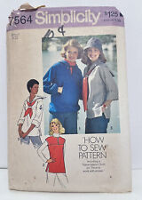 Simplicity 7564 Vtg Retro Misses Pullover Tops How To Sz S (8-10) 70's Casual picture