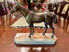 Bronze Plated Horse Statue On Marble picture