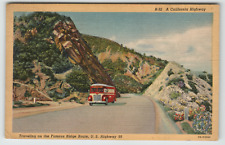 Postcard Bus Traveling on Famous Ridge Route US Highway 99, CA picture