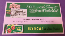 VINTAGE INK BLOTTER HEATING COMPANY ADVERTISING SCRAPBOOKING CRAFTS VERY CLEAN picture