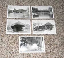 Lot of 5 West Hopkinton NH New Hampshire Covered Bridge Real Photo RPPC Postcard picture
