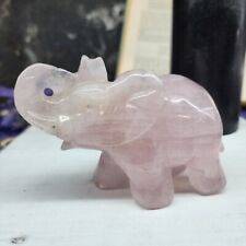 Gorgeous Rose Quartz Elephant Carving - Never Forget your Self Love picture