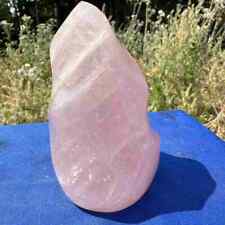 720g Natural pink Rose Quartz Flame Crystal torch gem healing decor gift picture