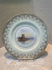 Rare Antique Royal Worcester  Castle Gilt Cabinet Plate picture