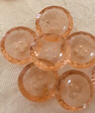 Vintage Pink Depression Glass Buttons Sew Through picture