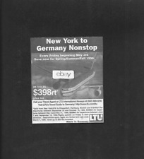 LTU GERMAN AIRLINES 1996 NONSTOP TO  DUSSELDORF FROM NEW YORK A330 FOR $398 AD picture