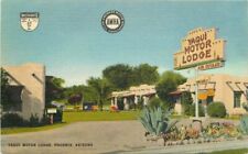 1940s Yaqui Motor Lodge roadside Phoenix Arizona Jones Thomas Postcard 20-3699 picture
