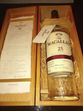 Macallan Empty Bottle 25 Year Old with Wooden Case Scotch Whiskey picture