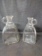 2 Antique Oil Vinegar Cruet Spouted Bottles 1923-24 picture