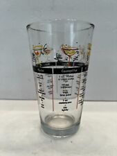 VINTAGE MCM Libbey Barware Cocktail Mixing Glass w 8 Recipes (Set of 2) picture