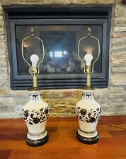 Vintage Fredrick Cooper Chicago Asian Chinoiserie White Table Lamps, Set Of 2 picture