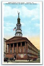 Reading Pennsylvania Postcard Berks County Court House War Heroes c1940s Vintage picture