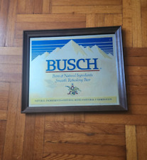 Vintage 1978 Busch Born of Natural Ingredients Beer Sign Mirror 24” x 20.5” picture