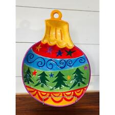 Seasonal Elements Holiday Ornament Chip & Dip Bowl Holidays picture