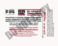 1987 WBLS Radio New York Run-DMC My Adidas Sweepstakes Promo Entry 8x10 Photo picture