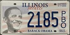 2009 Illinois Salutes PRESIDENT BARACK OBAMA License Plate EXPIRED picture