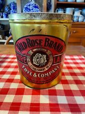 Antique 8 lb Wild Rose Brand Pure Lard Tin picture