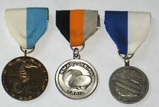 Lot of 3 BSA Trail Medals Ribbons Big Quarry Trail Amaquonsippi Wright Memorial picture