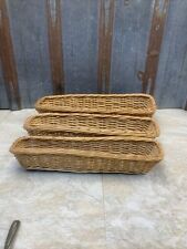 Set of 3 Vintage Nesting Baskets Wicker Home Decor picture