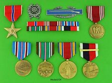 6 WWII Army Medals Ribbons Badges - European Theater - Occupation -  Bronze Star picture