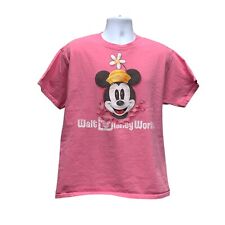 Vintage Minnie Mouse 2-Side T-Shirt Walt Disney World Pink Large picture