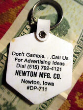 TRUE VTG 80s NEWTON IOWA MANUFACTURING CO ADVERTISING KEYRING/KEYCHAIN/FOB   picture