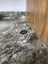 PartyLite PO103 WINDSWEPT 24% Lead Crystal Votive Candle Holder RETIRED picture