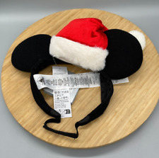 Disney Mickey Mouse Ears Headband Holliday Santa Adaptive Adjustable One Size picture