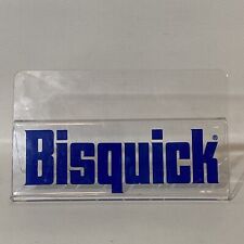 VTG Plastic Bisquick Pancake Baking Mix Clear Display For Recipe Plexi Sign picture