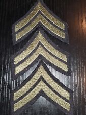 WWII US Army Dark Blue Wool Cpl Chevron Set Patch L@@K picture