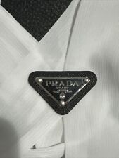 Vintage Prada Milano Logo Button Plate Metal Emblem Triangle picture