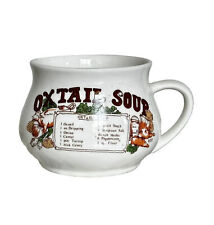 Vintage Oxtail Soup Bowl Mug with Handle & Recipe on Design picture
