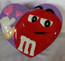 Vintage M&M’s Heart Shaped Candy Dish with Lid - Red M&M picture