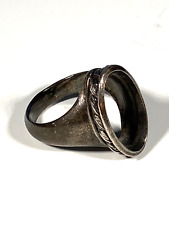 Vintage Sterling Silver Ring- Setting Only  8.7g  Size 9 picture