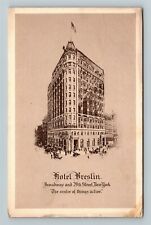 New York City NY, Hotel Breslin, Vintage Postcard picture