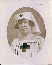 1923 Portrait Of Lovely Young Red Cross Volunteer Nurse Charities Photo 8X10 picture