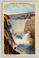 Postcard Hoover Boulder Dam Nevada, Vintage Linen M8 picture