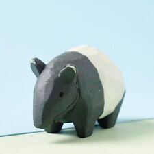 Malayan Tapir Animal Figure Imitation Wood Carving Mascot Gashapon Toy Qualia picture