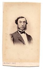 ANTIQUE CDV CIRCA 1860s NAPOLEON HANDSOME BEARDED MAN IN SUIT TOULOUSE FRANCE picture